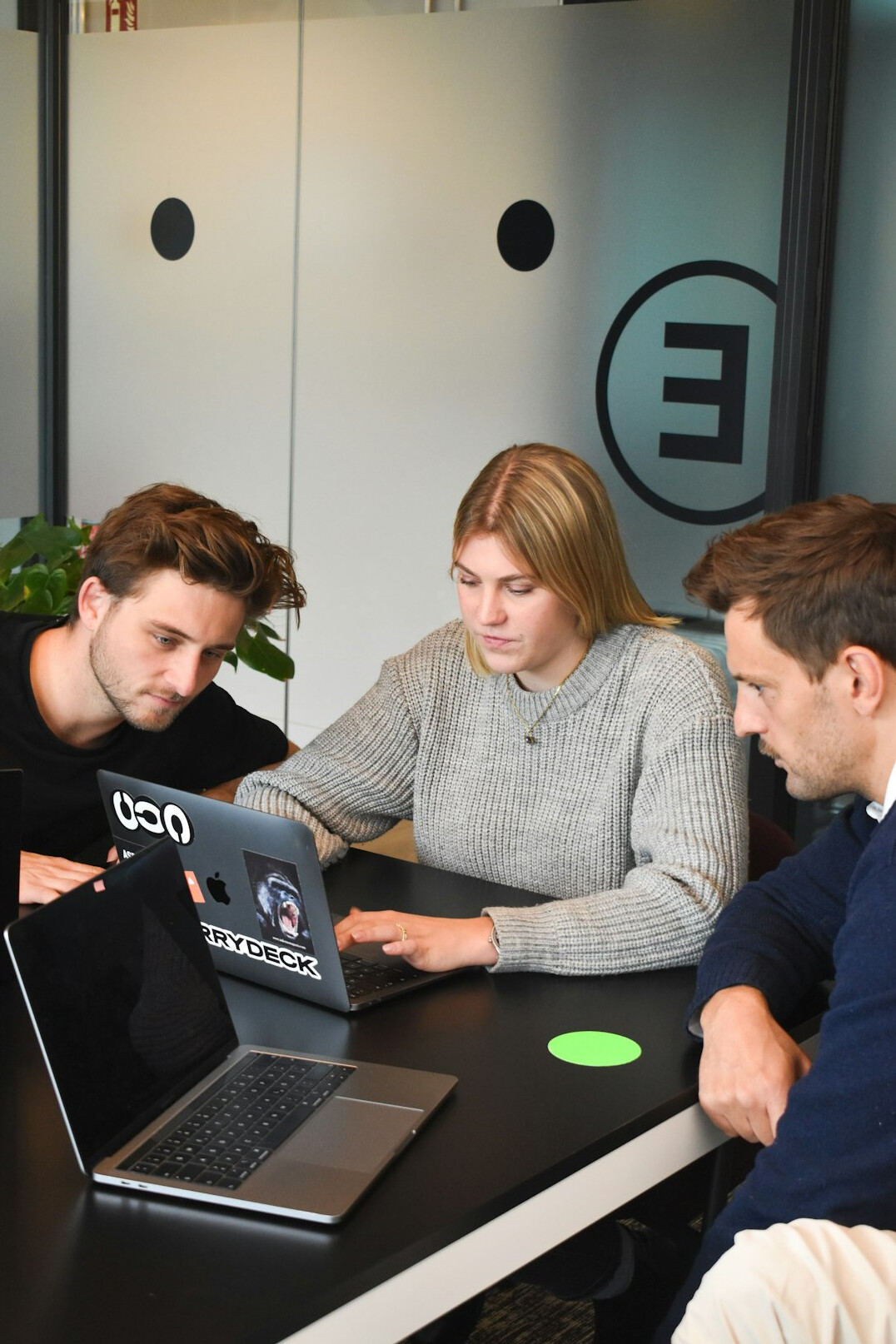 team meeting on insurance software