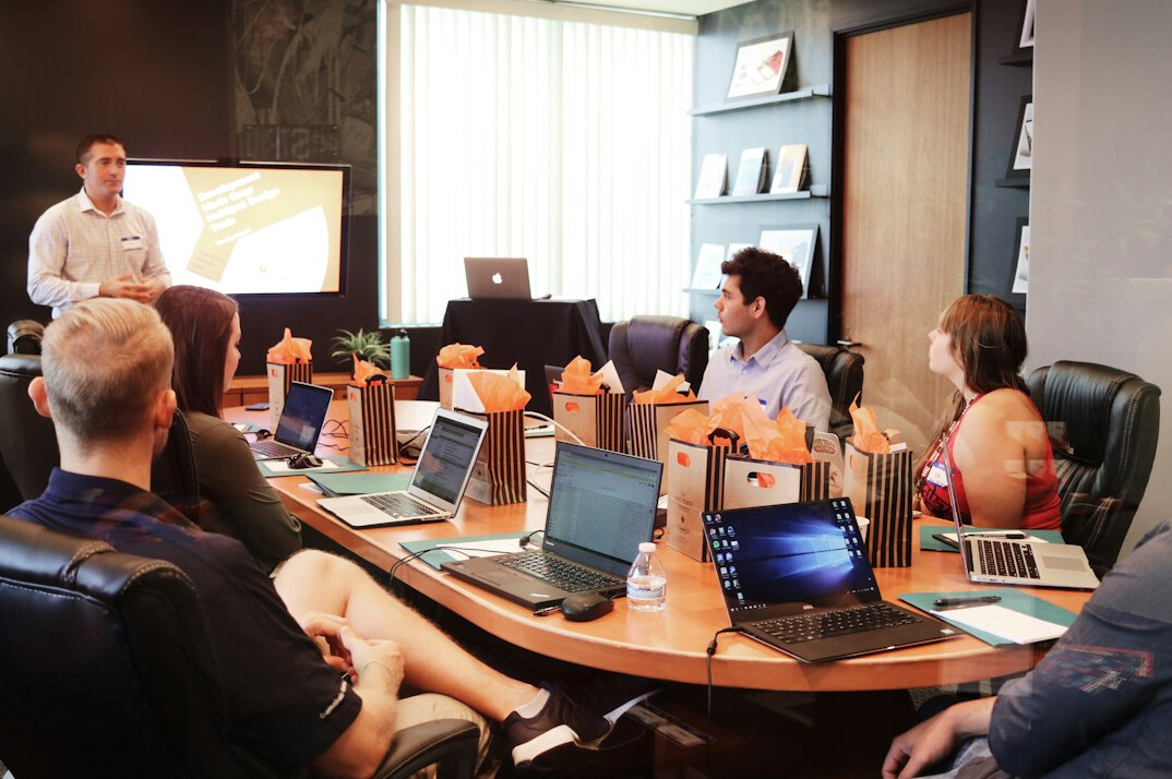 insurance professionals in meeting